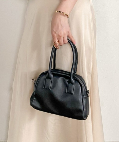 CLEA（クレア）の「ミニボストンショルダーバッグ（ボストンバッグ・レディース・ブラック/ブラウン/アイボリー・FREE）」の11枚目の写真