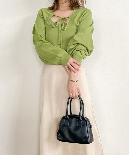 CLEA（クレア）の「ミニボストンショルダーバッグ（ボストンバッグ・レディース・ブラック/ブラウン/アイボリー・FREE）」の14枚目の写真