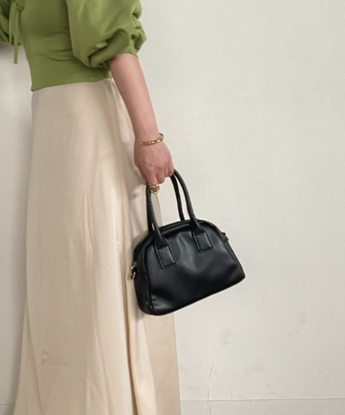 CLEA（クレア）の「ミニボストンショルダーバッグ（ボストンバッグ・レディース・ブラック/ブラウン/アイボリー・FREE）」の15枚目の写真