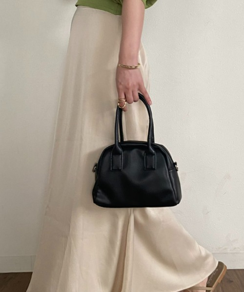 CLEA（クレア）の「ミニボストンショルダーバッグ（ボストンバッグ・レディース・ブラック/ブラウン/アイボリー・FREE）」の16枚目の写真