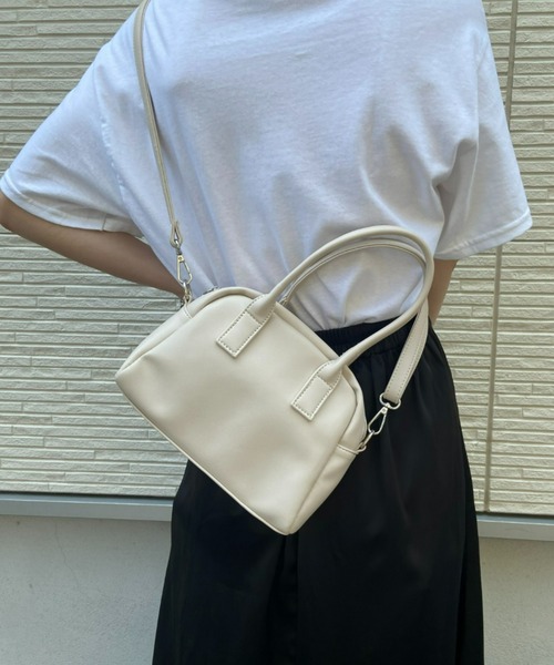 CLEA（クレア）の「ミニボストンショルダーバッグ（ボストンバッグ・レディース・ブラック/ブラウン/アイボリー・FREE）」の10枚目の写真