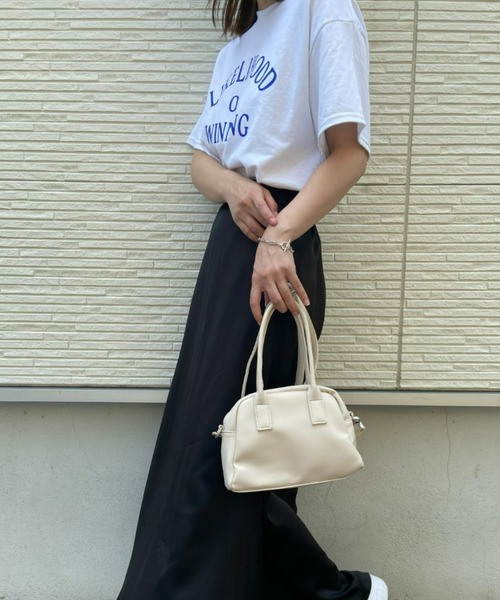 CLEA（クレア）の「ミニボストンショルダーバッグ（ボストンバッグ・レディース・ブラック/ブラウン/アイボリー・FREE）」の5枚目の写真