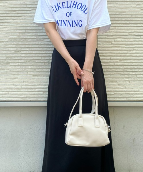 CLEA（クレア）の「ミニボストンショルダーバッグ（ボストンバッグ・レディース・ブラック/ブラウン/アイボリー・FREE）」の6枚目の写真