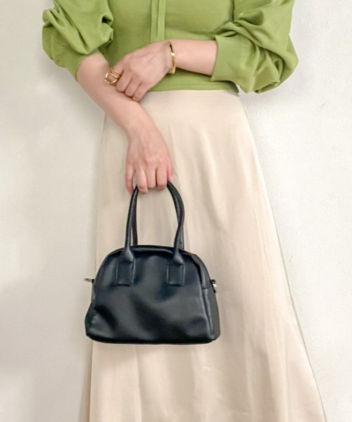 CLEA（クレア）の「ミニボストンショルダーバッグ（ボストンバッグ・レディース・ブラック/ブラウン/アイボリー・FREE）」の12枚目の写真