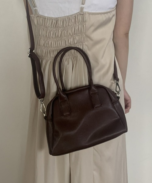 CLEA（クレア）の「ミニボストンショルダーバッグ（ボストンバッグ・レディース・ブラック/ブラウン/アイボリー・FREE）」の21枚目の写真