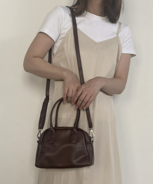 CLEA（クレア）の「ミニボストンショルダーバッグ（ボストンバッグ・レディース・ブラック/ブラウン/アイボリー・FREE）」の20枚目の写真