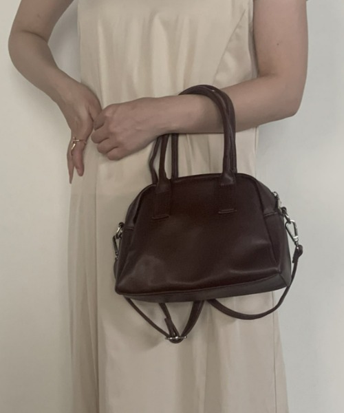 CLEA（クレア）の「ミニボストンショルダーバッグ（ボストンバッグ・レディース・ブラック/ブラウン/アイボリー・FREE）」の17枚目の写真