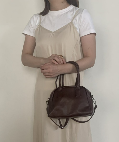 CLEA（クレア）の「ミニボストンショルダーバッグ（ボストンバッグ・レディース・ブラック/ブラウン/アイボリー・FREE）」の18枚目の写真