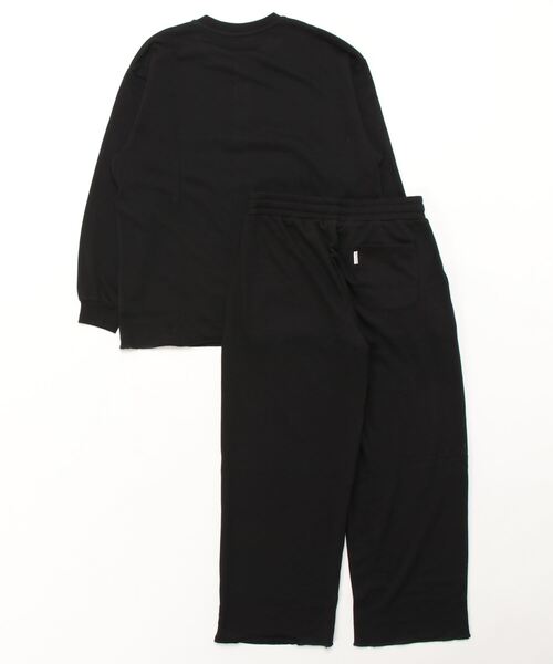 正規品♡裏毛ロゴロングパンツ上下セット♡ラベンダー セール】裏毛ゆったりルームウェア(ヘンリーネック) / 長袖上下セット