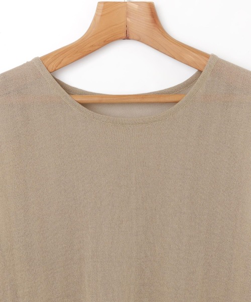 andme（アンドミー）の「リネンタッチノースリーブニットトップス（ニット/セーター・レディース・ブラック/オフホワイト/グレイッシュベージュ/ピンク/グリーン/オレンジ・M）」の13枚目の写真