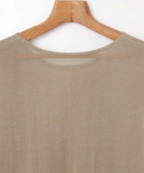 andme（アンドミー）の「リネンタッチノースリーブニットトップス（ニット/セーター・レディース・ブラック/オフホワイト/グレイッシュベージュ/ピンク/グリーン/オレンジ・M）」の14枚目の写真