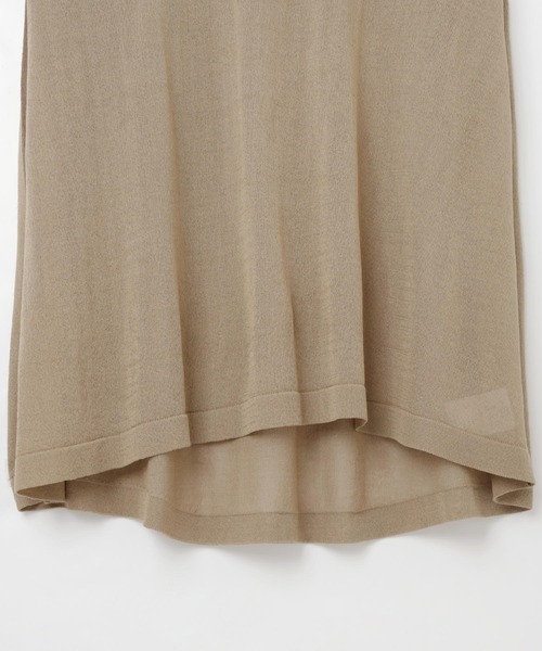 andme（アンドミー）の「リネンタッチノースリーブニットトップス（ニット/セーター・レディース・ブラック/オフホワイト/グレイッシュベージュ/ピンク/グリーン/オレンジ・M）」の17枚目の写真