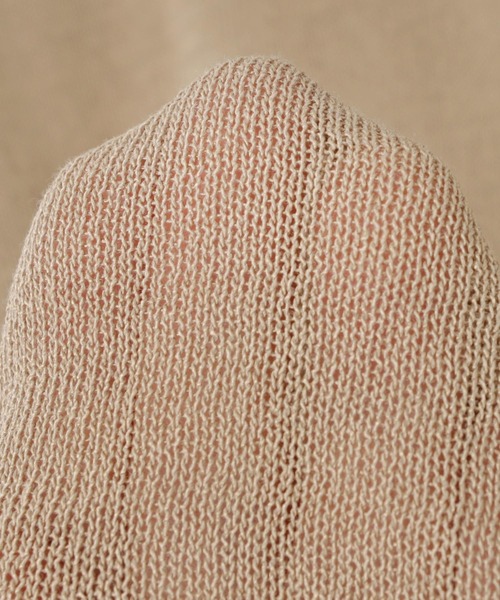 andme（アンドミー）の「リネンタッチノースリーブニットトップス（ニット/セーター・レディース・ブラック/オフホワイト/グレイッシュベージュ/ピンク/グリーン/オレンジ・M）」の19枚目の写真