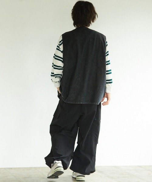 PBLIM（ページボーイリム）の「PAGEBOYLIM/ノーカラーミリタリーベスト（ベスト・レディース・カーキ/ブラック系その他/レオパード・FREE）」の20枚目の写真