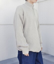 SHIPS any（シップス エニィ）の「SHIPS any: ＜新色追加＞ウォッシャブル ドライバーズ アゼ編み ハーフジップ ニット◇（ニット/セーター）」
