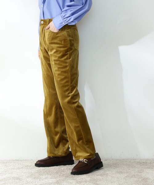 N.（N. Natural Beauty Basic）（エヌエヌナチュラルビューティーベーシック）の「【松井愛莉さん着用】《n.'look》◆シャイニーコーデュロイパンツ（その他パンツ・レディース・イエロー/パープル・MEDIUM）」の17枚目の写真