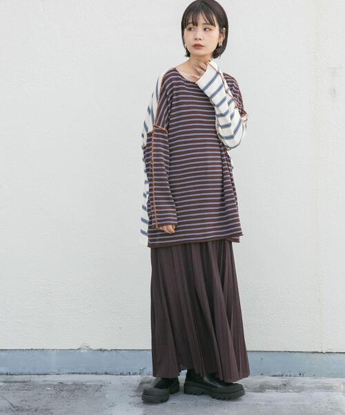 KBF(ケイビーエフ)の「2WAYプリーツキャミワンピース(ワンピース・レディース・ブラック/ダークブラウン/ブルー・ONE)」の21枚目の写真