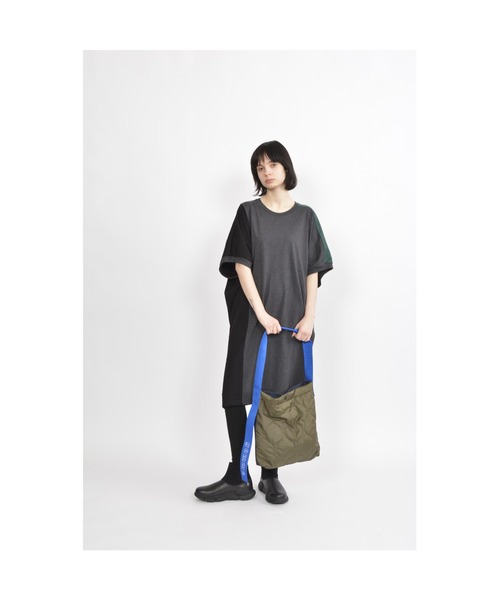 gomme（ゴム）の「キルトミックストートバッグ（トートバッグ・レディース・ブラック/アイボリー/カーキ・FREE）」の5枚目の写真