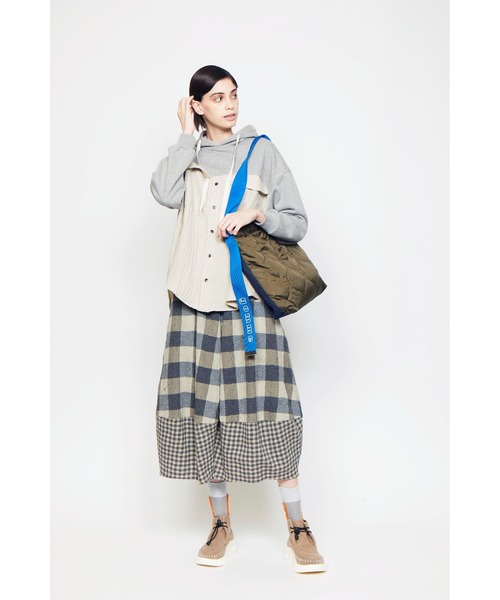 gomme（ゴム）の「キルトミックストートバッグ（トートバッグ・レディース・ブラック/アイボリー/カーキ・FREE）」の21枚目の写真