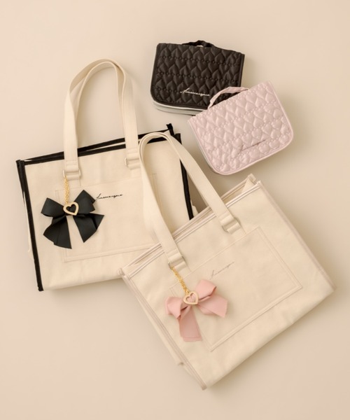 OLIVE des OLIVE(オリーブデオリーブ)の「Aimerianejoieハート&リボンチャーム(チャーム・レディース・ブラック/パープル/サックスブルー/ピンク/アイボリー・FREE)」の7枚目の写真