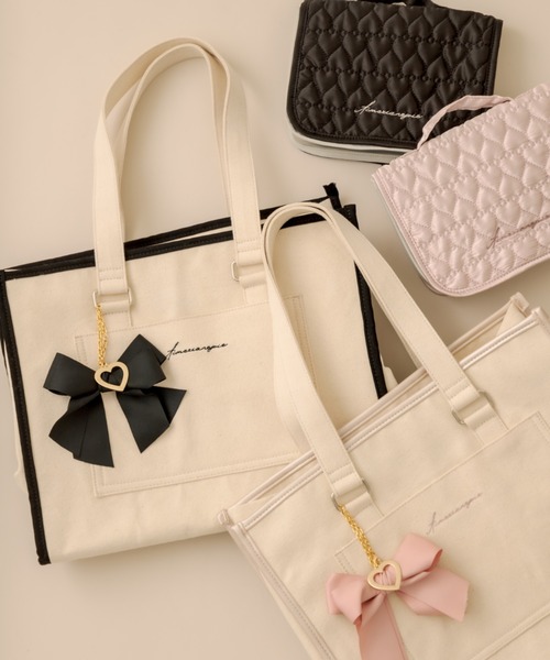 OLIVE des OLIVE(オリーブデオリーブ)の「Aimerianejoieハート&リボンチャーム(チャーム・レディース・ブラック/パープル/サックスブルー/ピンク/アイボリー・FREE)」の8枚目の写真