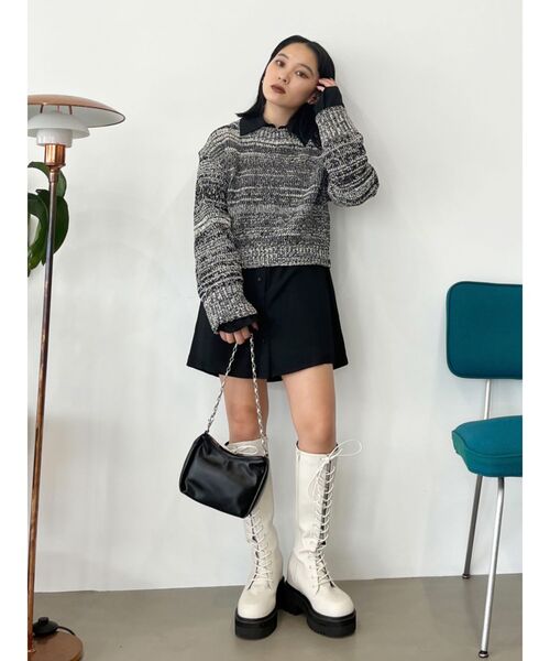 EMODA（エモダ）の「カフデザインロングシャツ（シャツ/ブラウス・レディース・ホワイト/ブラック・FREE）」の9枚目の写真