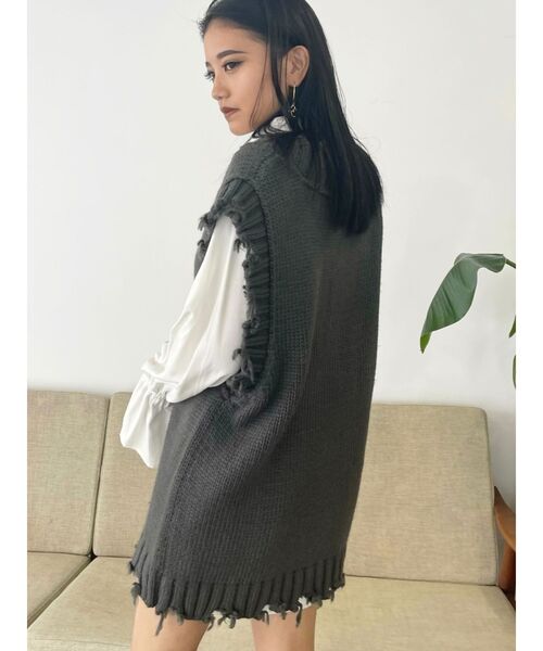 EMODA（エモダ）の「カフデザインロングシャツ（シャツ/ブラウス・レディース・ホワイト/ブラック・FREE）」の15枚目の写真