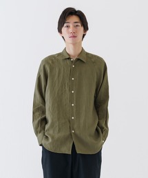 BRICK & SONS | リネンヘンプ リラックスラグランスリーブシャツ＜カーキグリーン＞(シャツ/ブラウス)