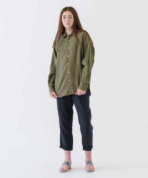 BRICK & SONS（ブリックアンドサンズ）の「リネンヘンプ リラックスラグランスリーブシャツ＜カーキグリーン＞（シャツ/ブラウス・メンズ・カーキ・LL/S/M/L）」の10枚目の写真