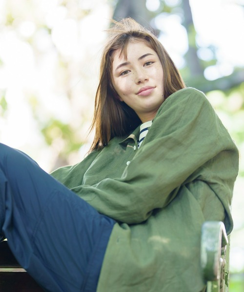 BRICK & SONS（ブリックアンドサンズ）の「リネンヘンプ リラックスラグランスリーブシャツ＜カーキグリーン＞（シャツ/ブラウス・メンズ・カーキ・LL/S/M/L）」の15枚目の写真