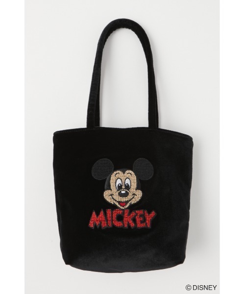 Disney SERIES CREATED by MUS（ディズニーシリーズクリエイテッドバイエムユーエス）の「MD CROSS STITCH バッグ（ハンドバッグ・レディース・ブラック/ブルー・FREE）」の3枚目の写真