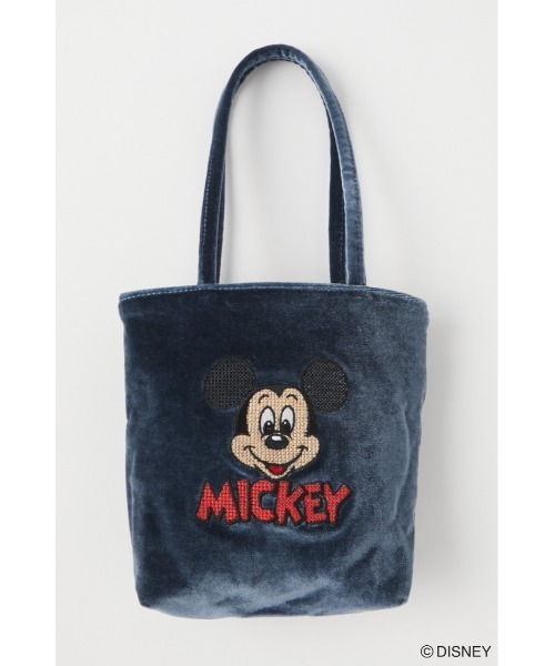 Disney SERIES CREATED by MUS（ディズニーシリーズクリエイテッドバイエムユーエス）の「MD CROSS STITCH バッグ（ハンドバッグ・レディース・ブラック/ブルー・FREE）」の10枚目の写真