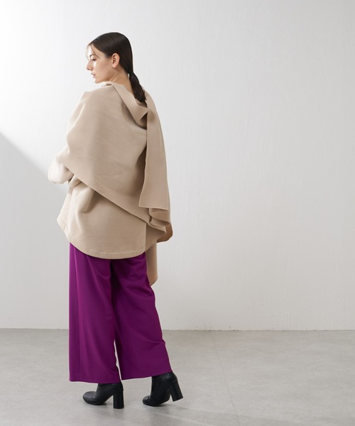 Lui's（ルイス）の「2WAYツイルワイドパンツ（スラックス・レディース・パープル/ブラック・1/2）」の9枚目の写真