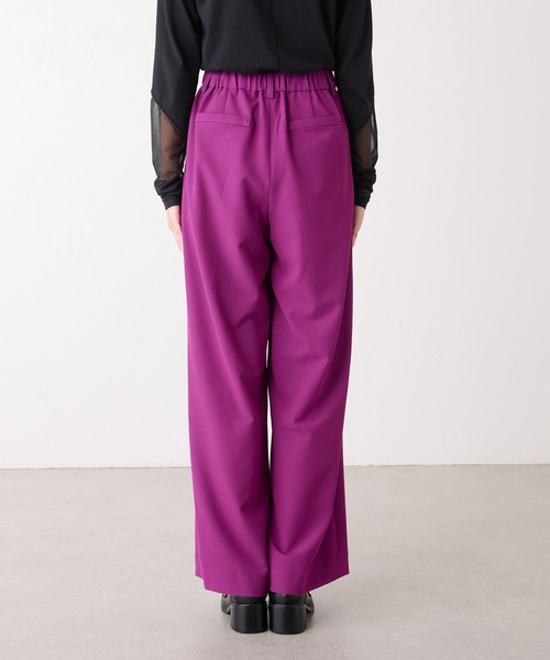 Lui's（ルイス）の「2WAYツイルワイドパンツ（スラックス・レディース・パープル/ブラック・1/2）」の21枚目の写真