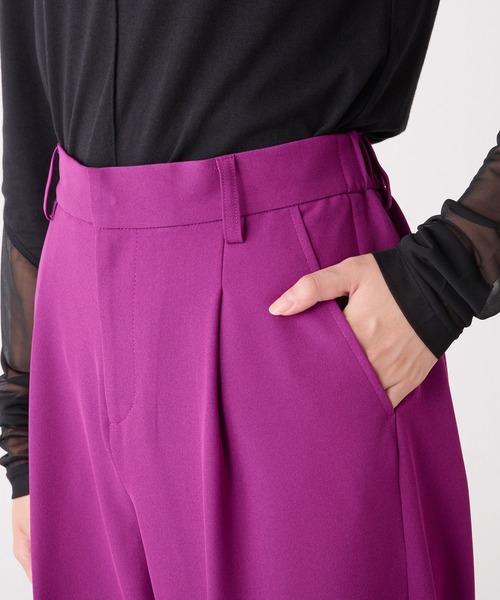 Lui's（ルイス）の「2WAYツイルワイドパンツ（スラックス・レディース・パープル/ブラック・1/2）」の18枚目の写真