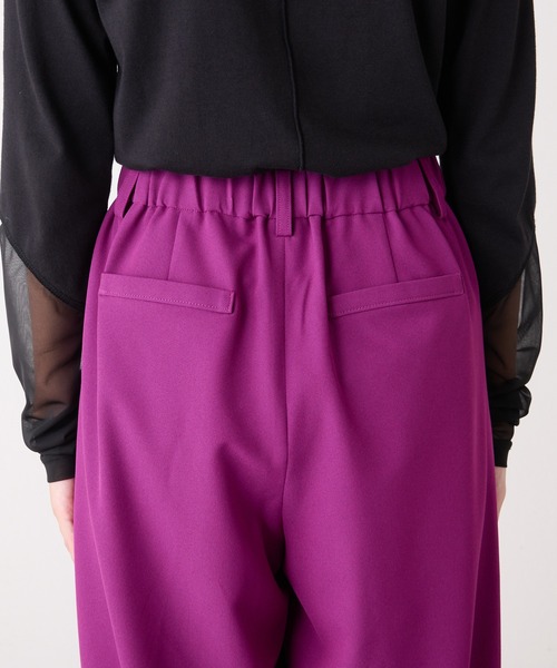 Lui's（ルイス）の「2WAYツイルワイドパンツ（スラックス・レディース・パープル/ブラック・1/2）」の19枚目の写真