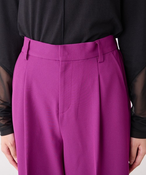 Lui's（ルイス）の「2WAYツイルワイドパンツ（スラックス・レディース・パープル/ブラック・1/2）」の20枚目の写真