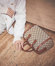 【松井愛莉さん着用】◆モノグラムジャガードボストンバッグ