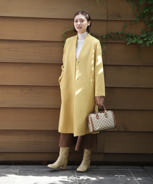 N.（N. Natural Beauty Basic）（エヌエヌナチュラルビューティーベーシック）の「【松井愛莉さん着用】◆モノグラムジャガードボストンバッグ（ボストンバッグ・レディース・ベージュ/ネイビー・ﾌﾘ-）」の6枚目の写真