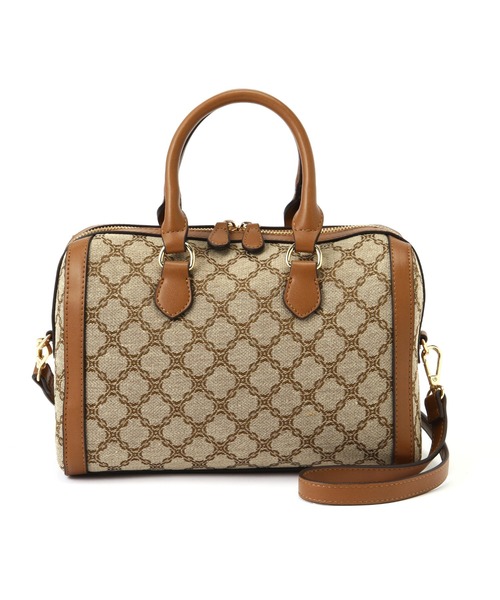 N.（N. Natural Beauty Basic）（エヌエヌナチュラルビューティーベーシック）の「【松井愛莉さん着用】◆モノグラムジャガードボストンバッグ（ボストンバッグ・レディース・ベージュ/ネイビー・ﾌﾘ-）」の10枚目の写真