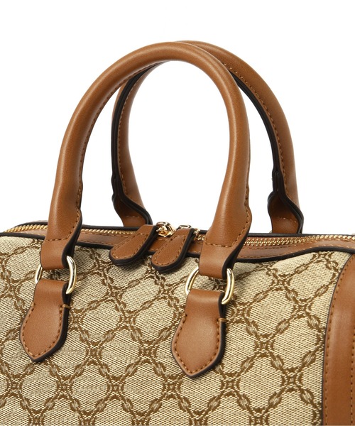 N.（N. Natural Beauty Basic）（エヌエヌナチュラルビューティーベーシック）の「【松井愛莉さん着用】◆モノグラムジャガードボストンバッグ（ボストンバッグ・レディース・ベージュ/ネイビー・ﾌﾘ-）」の16枚目の写真