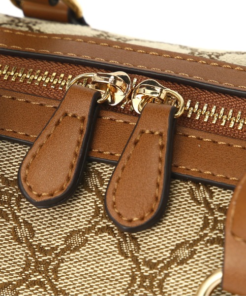N.（N. Natural Beauty Basic）（エヌエヌナチュラルビューティーベーシック）の「【松井愛莉さん着用】◆モノグラムジャガードボストンバッグ（ボストンバッグ・レディース・ベージュ/ネイビー・ﾌﾘ-）」の17枚目の写真