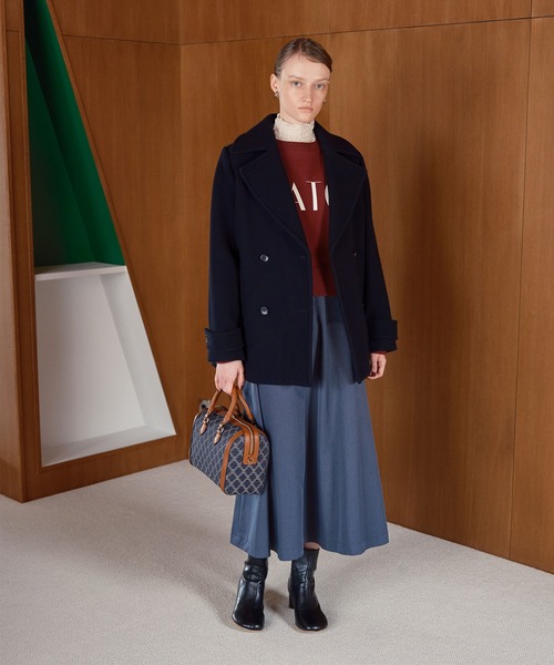 N.（N. Natural Beauty Basic）（エヌエヌナチュラルビューティーベーシック）の「【松井愛莉さん着用】◆モノグラムジャガードボストンバッグ（ボストンバッグ・レディース・ベージュ/ネイビー・ﾌﾘ-）」の12枚目の写真