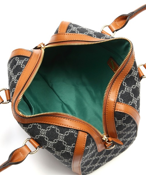 N.（N. Natural Beauty Basic）（エヌエヌナチュラルビューティーベーシック）の「【松井愛莉さん着用】◆モノグラムジャガードボストンバッグ（ボストンバッグ・レディース・ベージュ/ネイビー・ﾌﾘ-）」の14枚目の写真