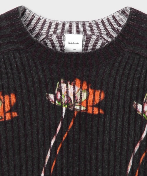Paul Smith(ポールスミス)の「"Shadow Floral" クルーネックニット / 223406 590X(ニット/セーター・メンズ・ブラック系その他・MEDIUM/LARGE/X-LARGE)」の4枚目の写真