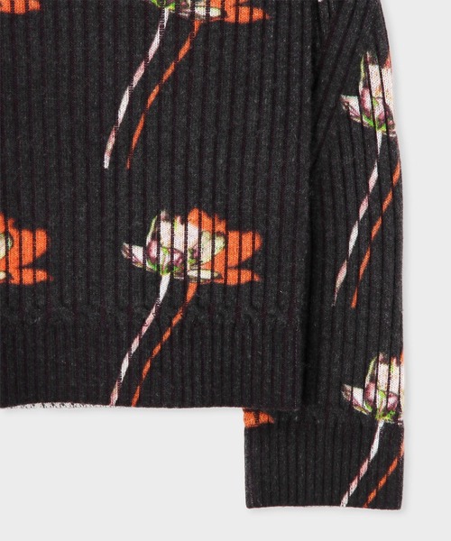 Paul Smith(ポールスミス)の「"Shadow Floral" クルーネックニット / 223406 590X(ニット/セーター・メンズ・ブラック系その他・MEDIUM/LARGE/X-LARGE)」の2枚目の写真