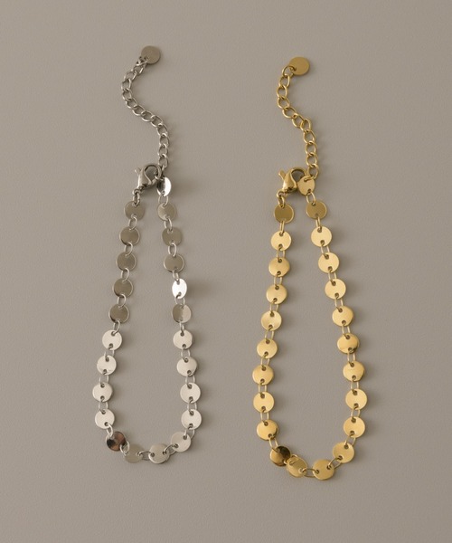 muku（ムク）の「金属アレルギー対応 ラウンドグレインブレスレット/サージカルステンレス/316L（ブレスレット・レディース・シルバー/ゴールド・FREE）」の8枚目の写真