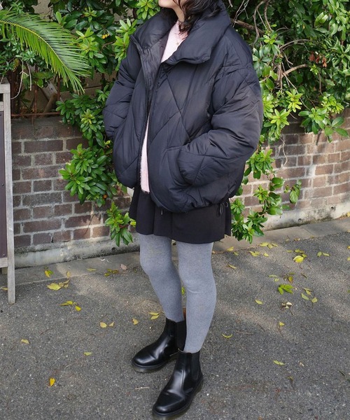 Riberry（リベリー）の「スタンドカラーキルティングダウン（ダウンジャケット/コート・レディース・オフホワイト/ブラック/カーキ・MEDIUM/LARGE）」の4枚目の写真