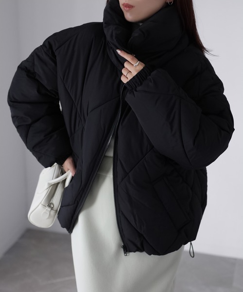 Riberry（リベリー）の「スタンドカラーキルティングダウン（ダウンジャケット/コート・レディース・オフホワイト/ブラック/カーキ・MEDIUM/LARGE）」の21枚目の写真