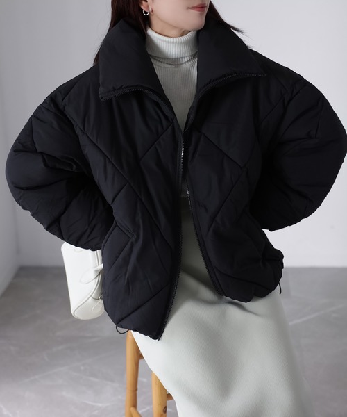 Riberry（リベリー）の「スタンドカラーキルティングダウン（ダウンジャケット/コート・レディース・オフホワイト/ブラック/カーキ・MEDIUM/LARGE）」の20枚目の写真